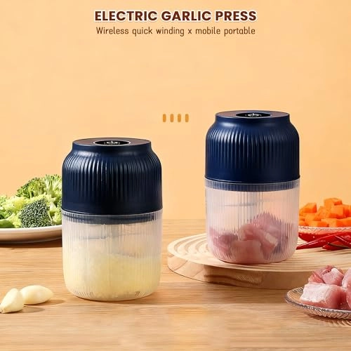 Household Electric Garlic Crusher - 350ML Rechargeable