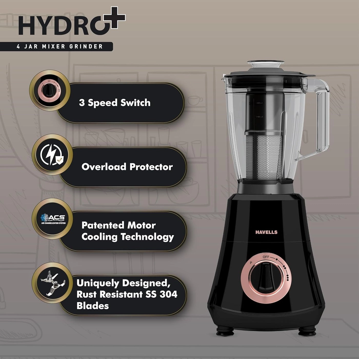 Hydro Plus - 1.75 l 1000 watt