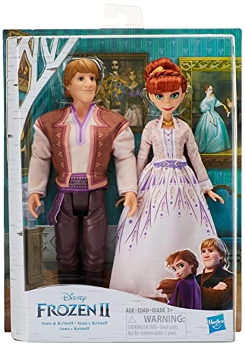 Anna Fashion Doll - Frozen 2 Outfit + Kristoff Fashion Doll Ages 3+