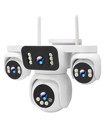 Quad lens security camera 8MP