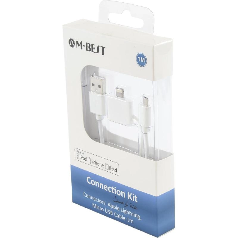 Non Branded Cable Kit Lightning to Micro USB to USB 2.0 1.00m