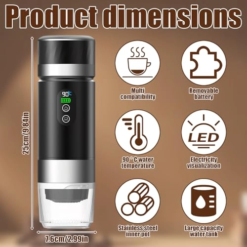 mini coffee machine - 150 Milliliters Capsule & Ground Coffee