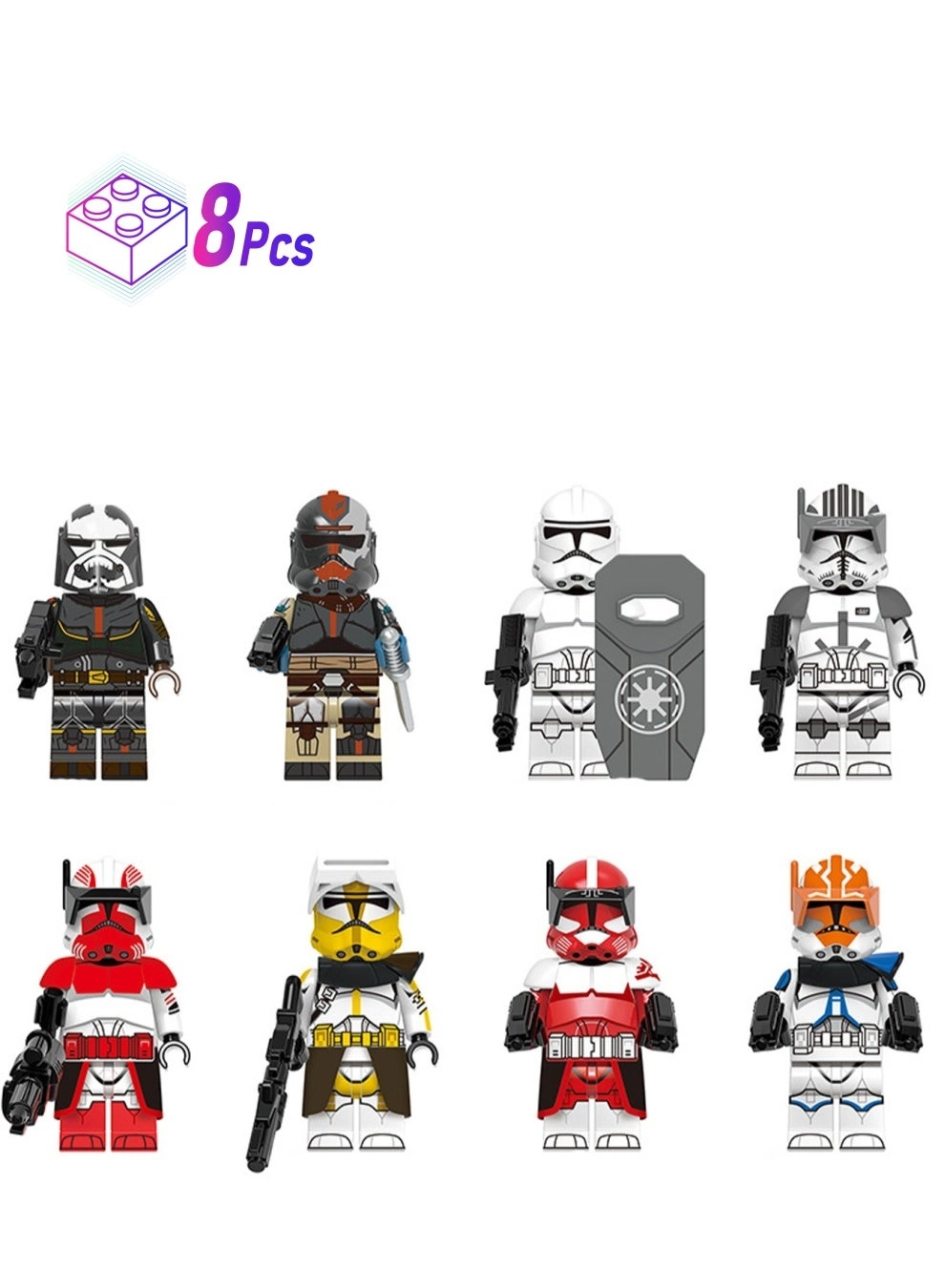 SKMEI Mini Character Puzzle Toy - 8 pcs