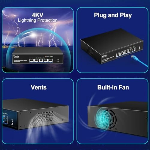 5x10G Ethernet(Unmanaged) 5-ports