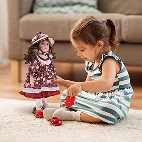 Doll - 12 Inch Porcelain Floral Clothing