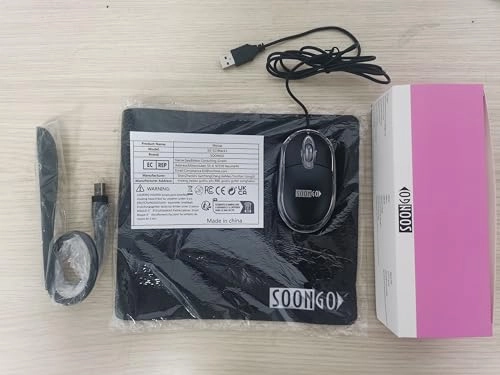 Mini Mouse Pad + Kids Mouse + USB LED Light