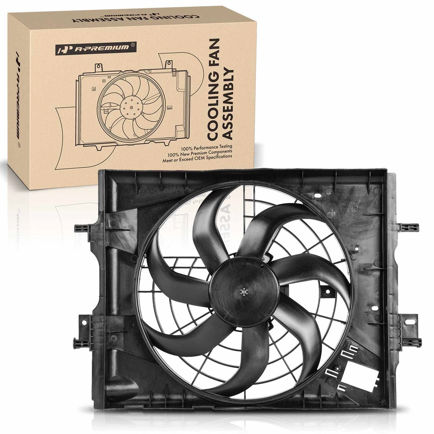 A-Premium AC Condenser Fan Assembly - Nissan Kicks 20172018 L4 16L Kicks 20202021 L4 16L Versa 2021 L4 16L