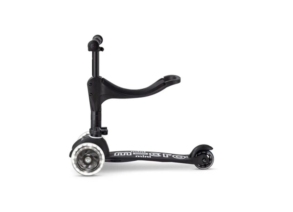 Mini 3 in 1 Deluxe Eco 3-Wheel Kick Scooter – 120mm LED + Seat