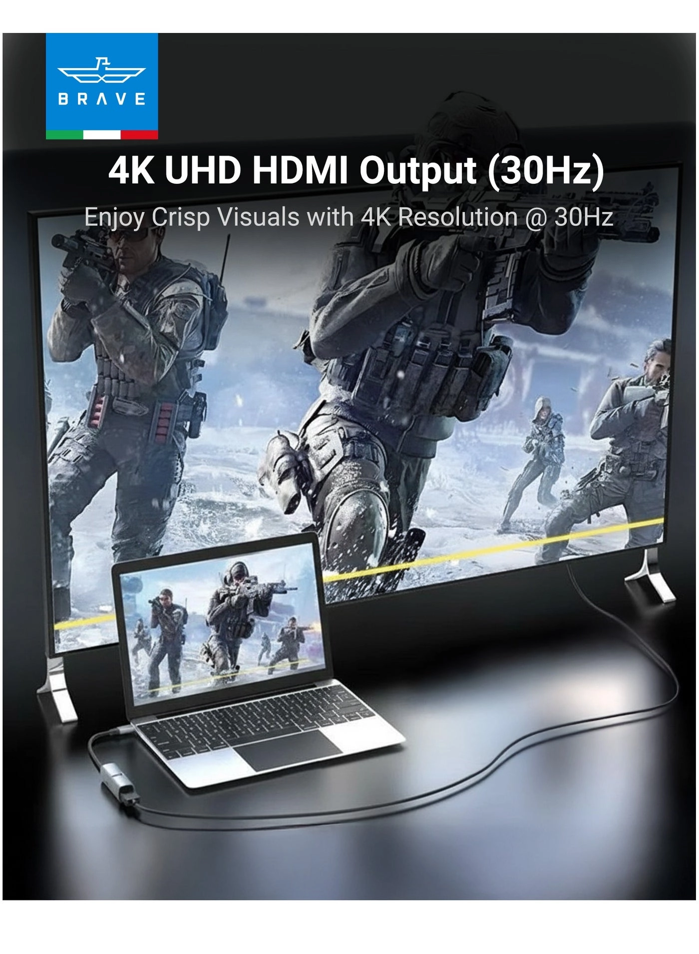 BH-03 - 4K HDMI 30Hz 100W Power Delivery 5Gbps USB 3.0