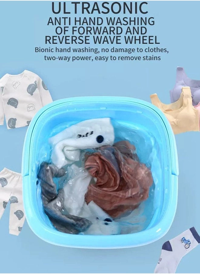 Compact Foldable Washing Machine - Portable Ultrasonic Mini Travel