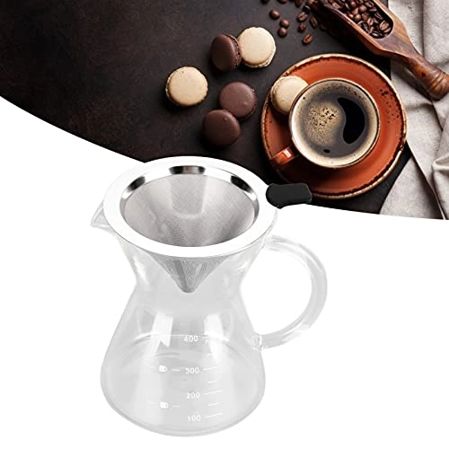 Coffee Teapot - High borosilicate glass + stainless steel 400 ml