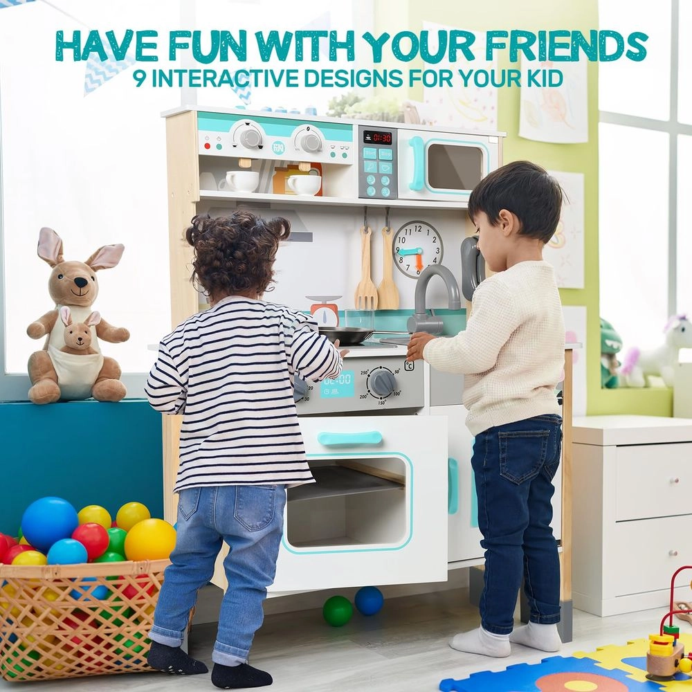 Kids Kitchen - Wooden Pretend Playset (5551007-GYT20028-2)