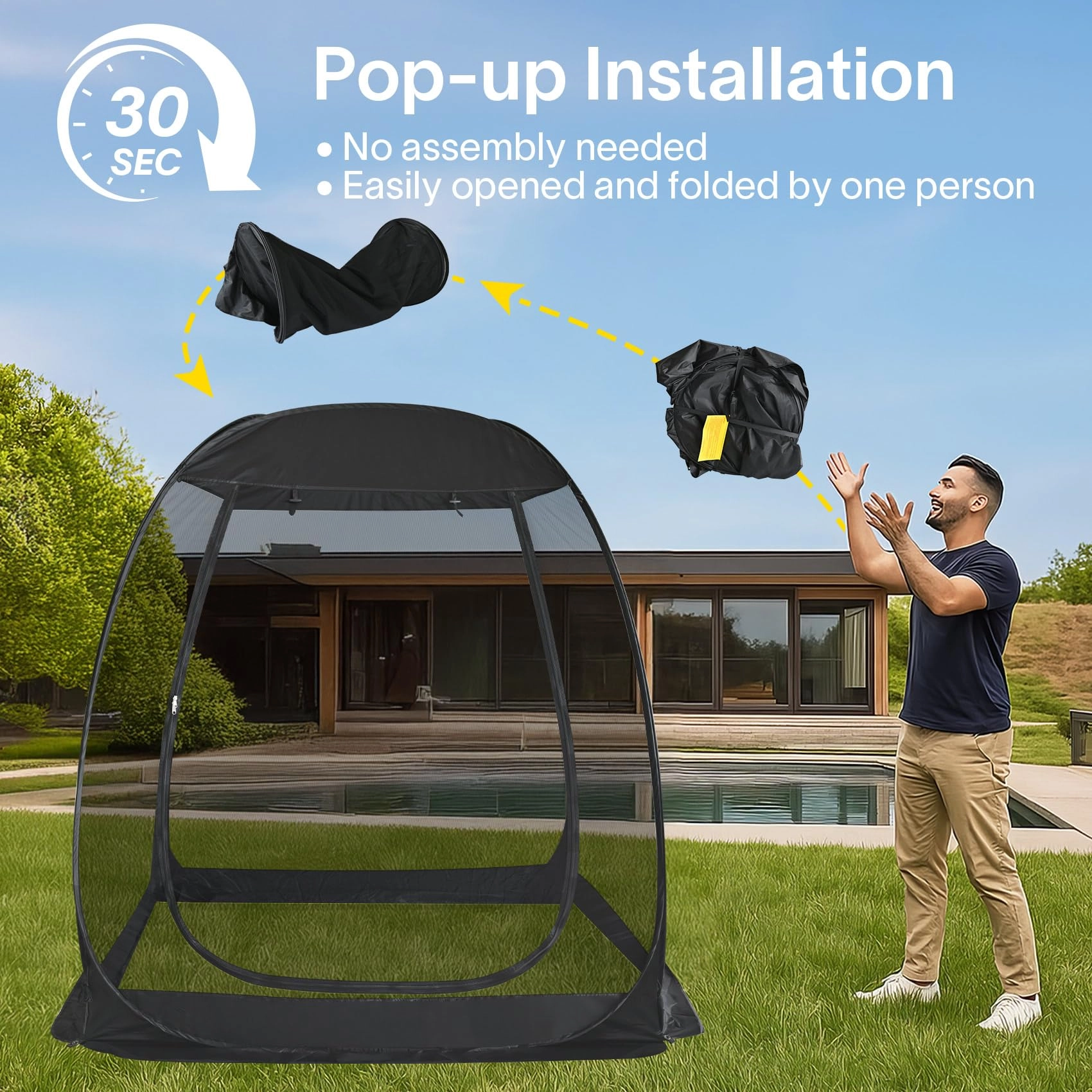 Pop Up Screen House - 9 square meters