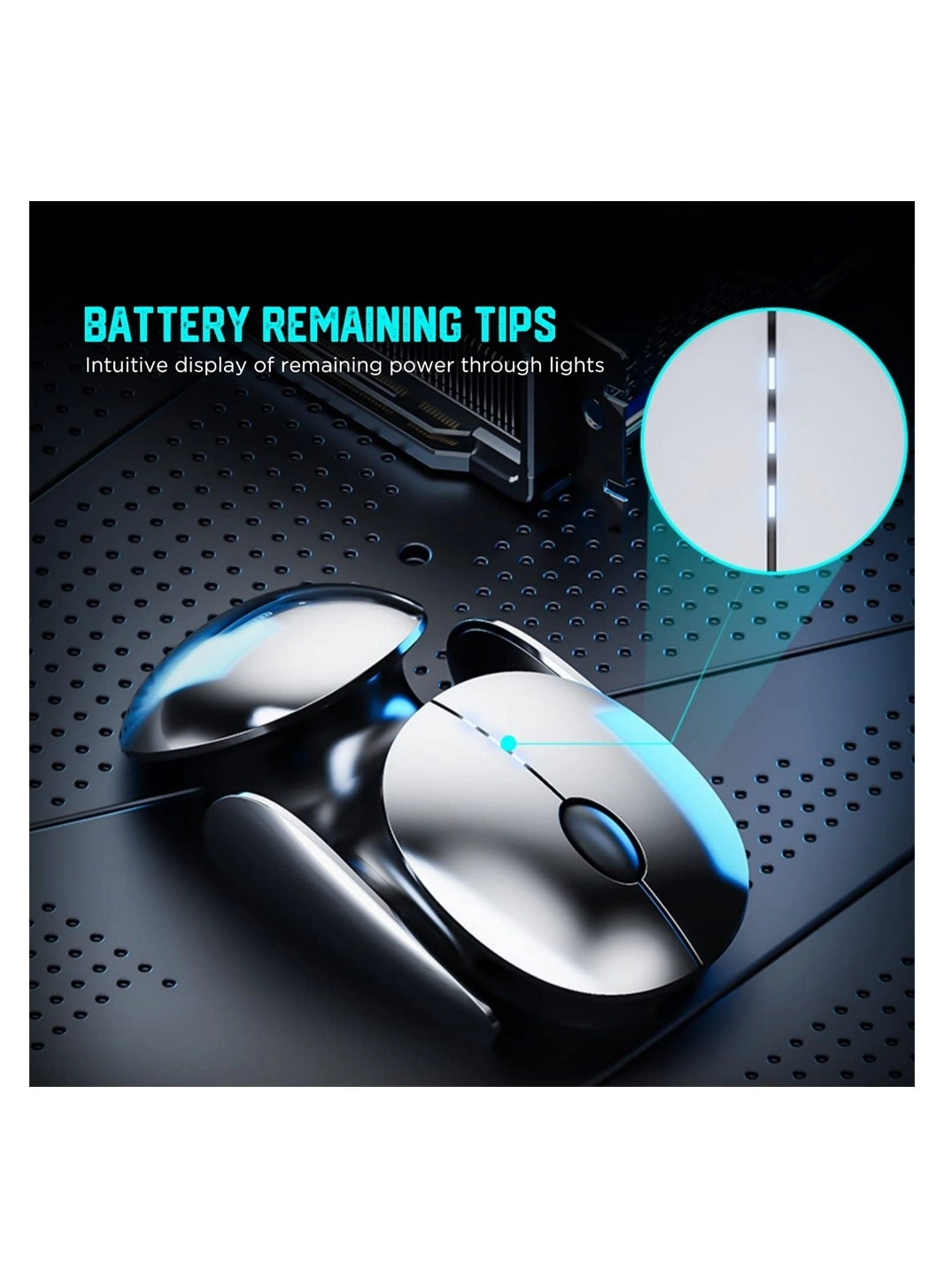 LED Rechargeable Slim Silent Mouse - Wireless