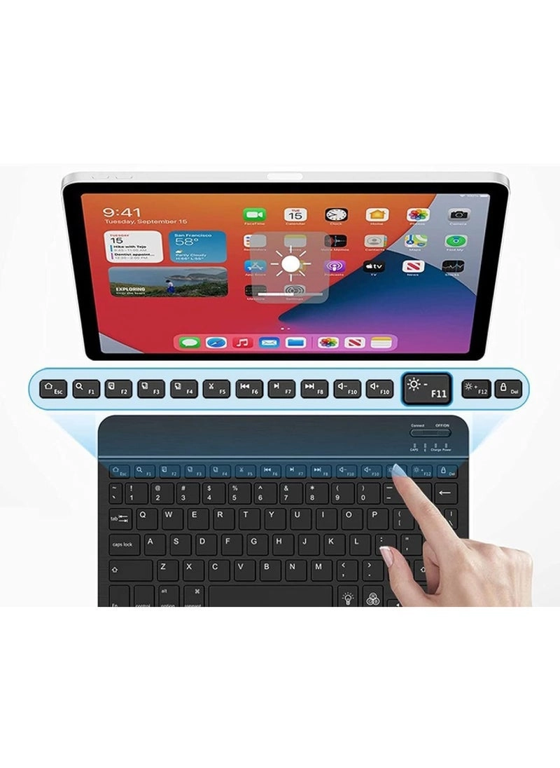 Bluetooth Keyboard - 7-Color Backlit + Mouse - USB Bluetooth