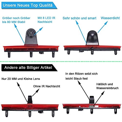 Car Rear view Camera - Night vision 628*586 pixels + Rear View Mirror - 7" LCD