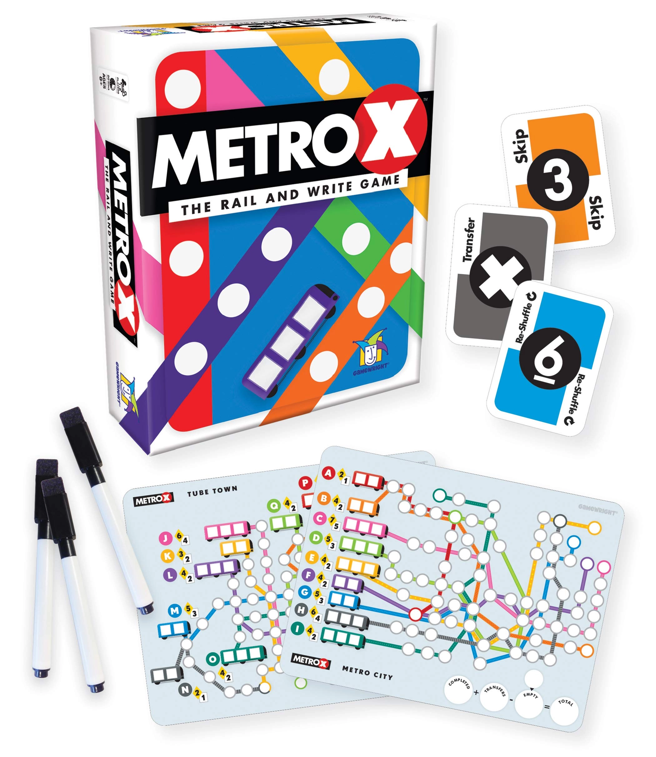 Gamewright Metro X - The Rail & Write Game