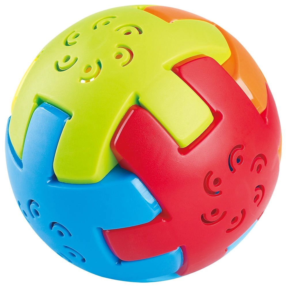 Patchwork Rattle Ball - 6 months Bio-Based Plastic 4pcs