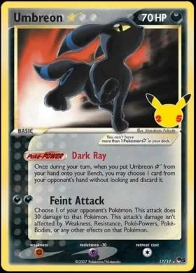 Pokémon Umbreon Star 17/17 - Celebrations Classic Collection - 1pcs