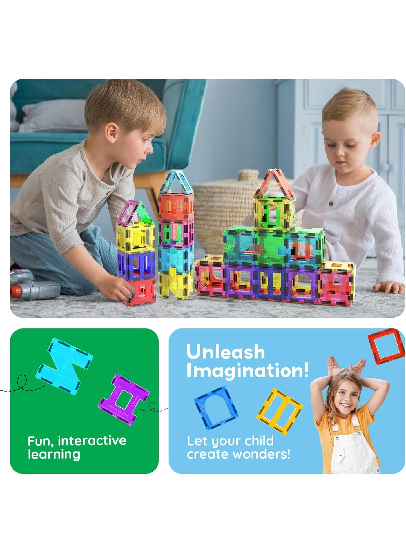 Magnetic Building Blocks - 42pcs