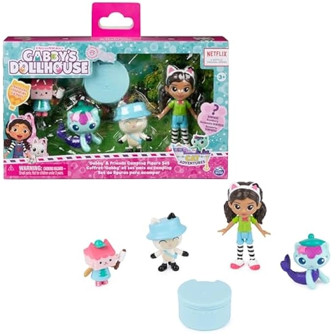 DREAMWORKS GABBY'S DOLLHOUSE Campfire Gift Set - Gabby Panda Paws Baby Box Meerkitty 4