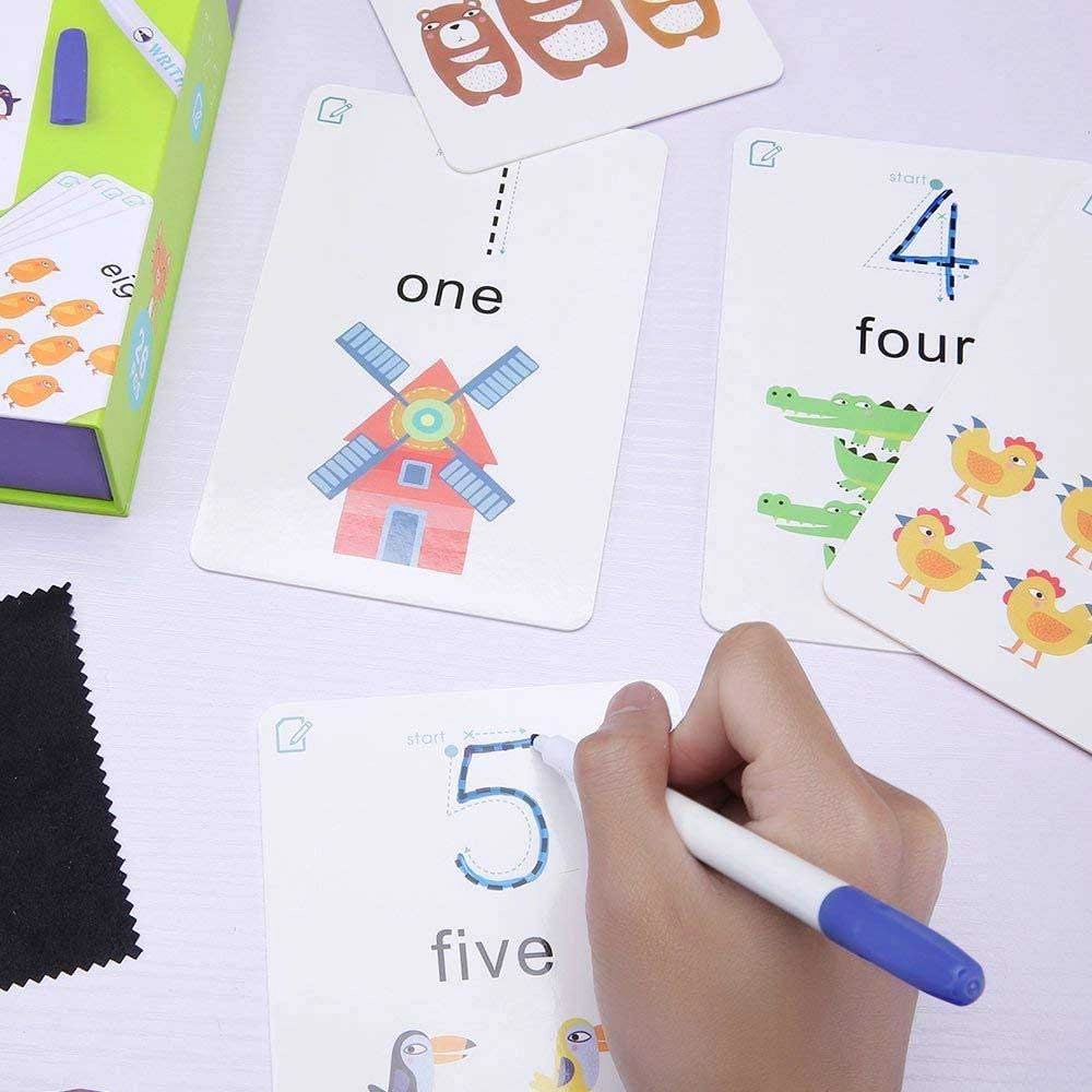 Write & Wipe Cards - 26 pieces dry-erase marker