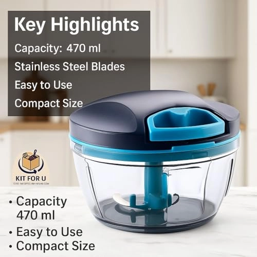 Kitchen Handy String Chopper - 470 ML 3-blade