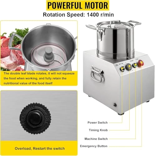 Commercial Food Processor - 4L 1400W