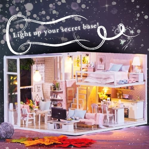 Miniature Dollhouse Kit - Pink 1:24