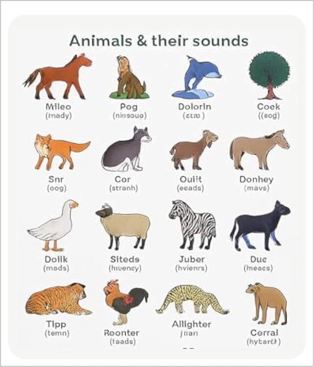 FITTO Wild Animals Educational Stickers