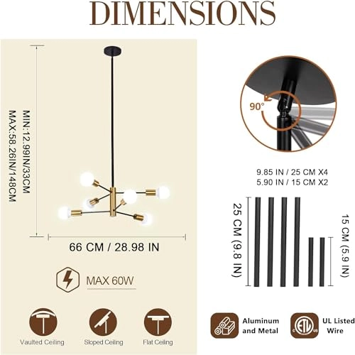 Modern Chandelier - Dimmable