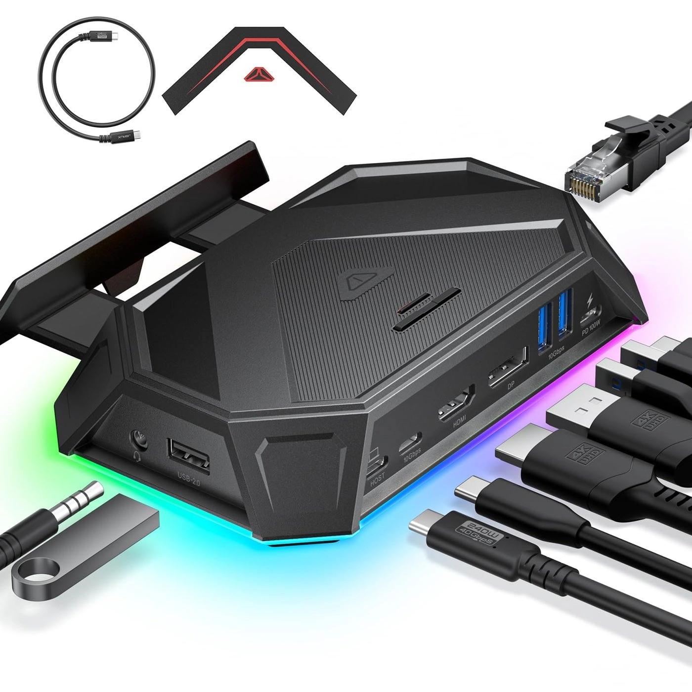 JSAUX RGB Docking Station - 12-in-1 4K@120Hz HDMI