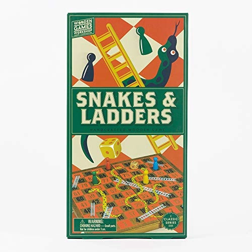 Snakes & Ladders - Wooden Multicoloured