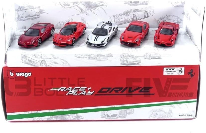 458 Speciale 1:64 + F40 Competizone + Challenge Stradle (Yellow) + 430 Scuderia + 599 Gto 5 Pack