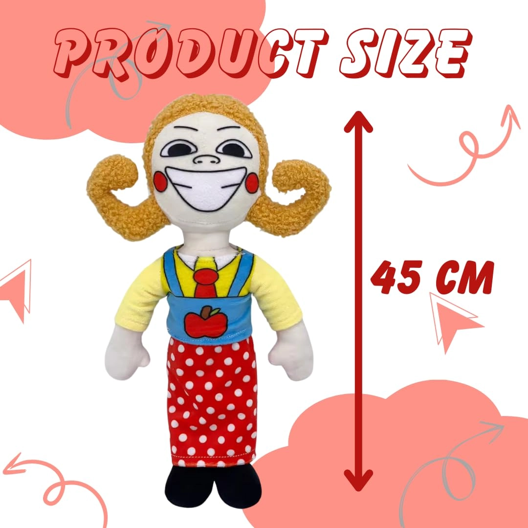 Big Smile Doll - 45 cm Plush YELLOW RED