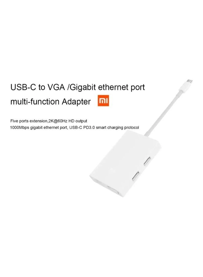 Usb C To Vga And Gigabit Ethernet - 5Gbps 2K60Hz