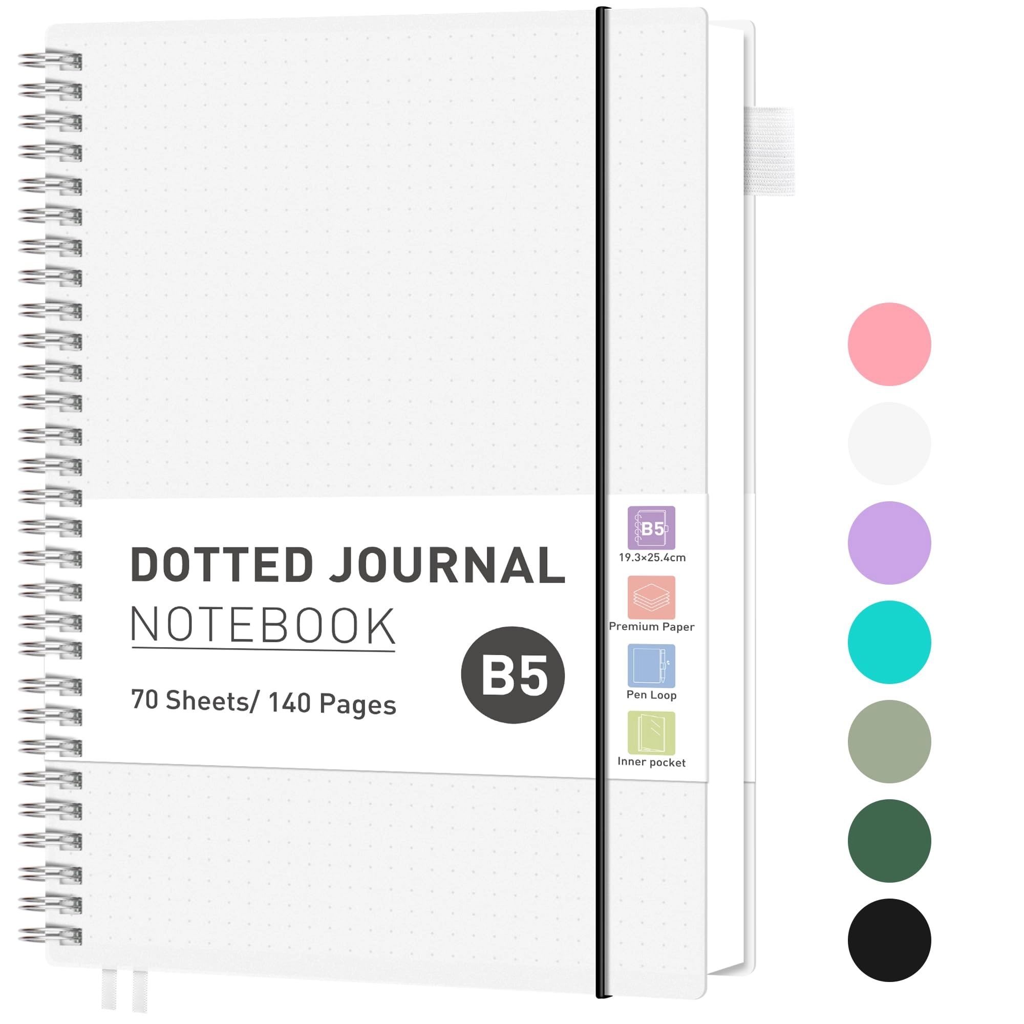 Graph Grid Paper Notebook B5 Spiral - Grid 140 Pages