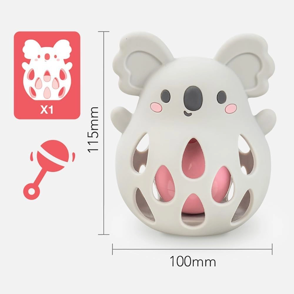 Silicone Rattle - Koala - 0 + silicone