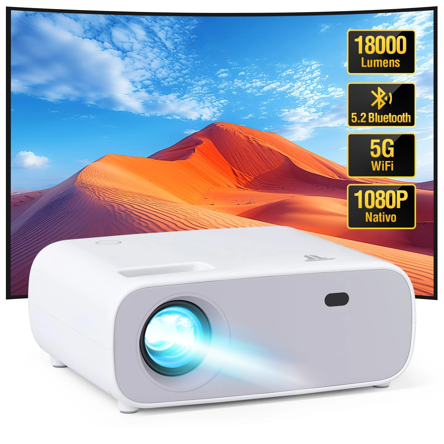 Mini Projector B0FQBYPRVM 18000 Lumens