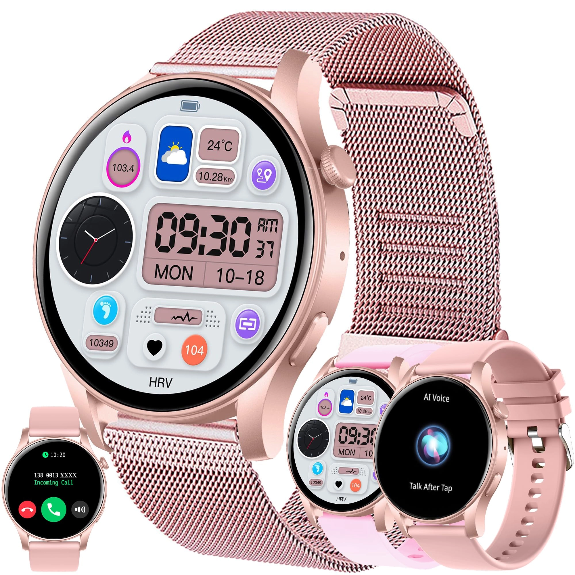 LWEARKD Smartwatch Stainless steel