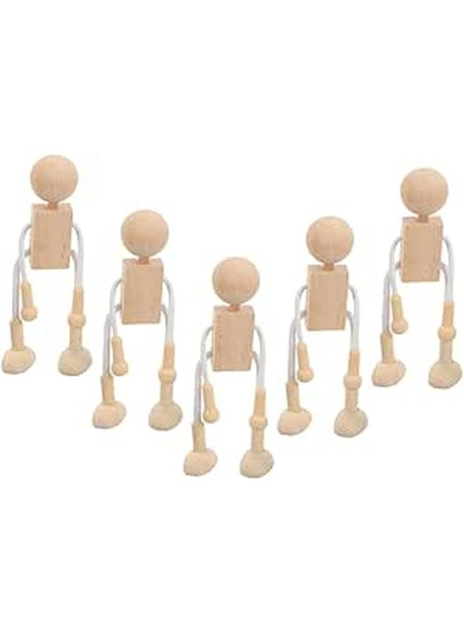 Uonlytech Wooden Dolls - 6pcs