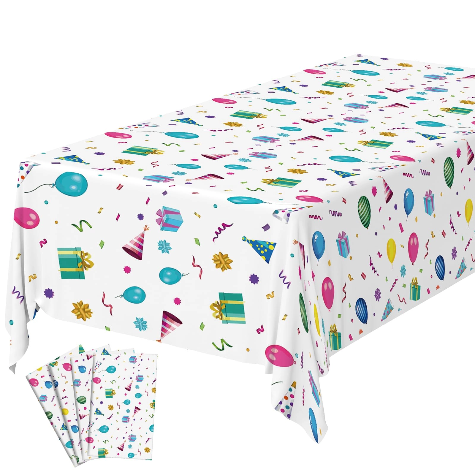 OSDUE Starry Theme Party Tablecloth - 4 Pack Birthday