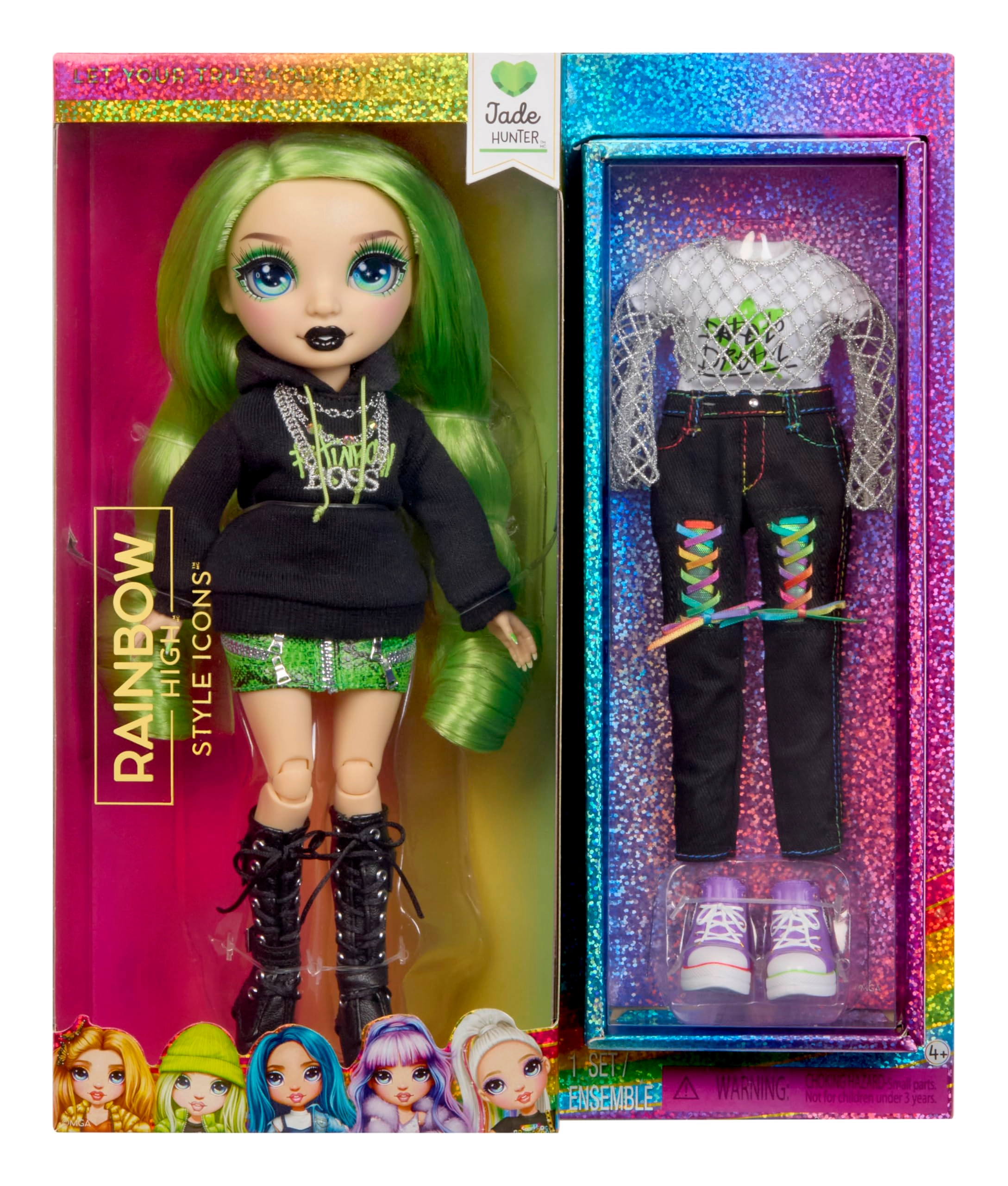 Rainbow High Jade Fashion Doll - 28 cm Second Outfit Matching Bag