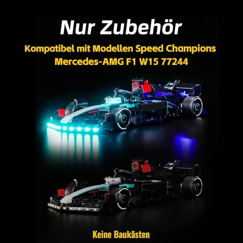 LED Light Set - Compatible with 77244 Mercedes-AMG F1 W15 Race Car USB Battery Powered