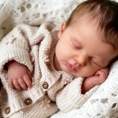LOULOU Reborn Baby Doll - 20 Inch Soft Cloth Body & Vinyl Limbs Sleeping Ages 3+