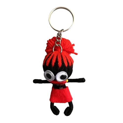 Voodoo Doll Keychain - Red Haired 7cm