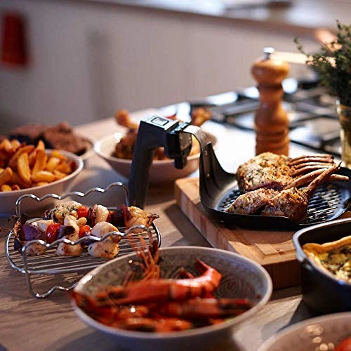 Double Layer Air Fryer Rack - Stainless Steel 5 Skewers