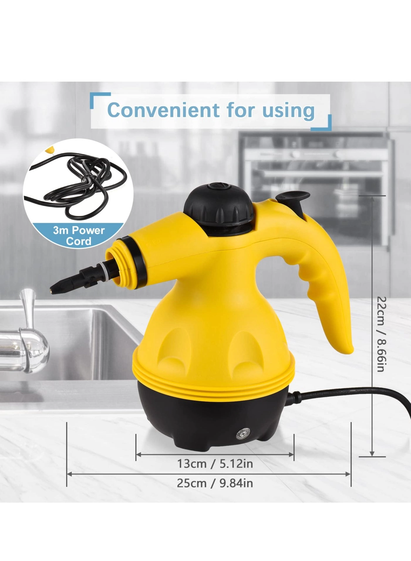 Handheld Pressurized Steam Cleaner - 3.0bar 350ml