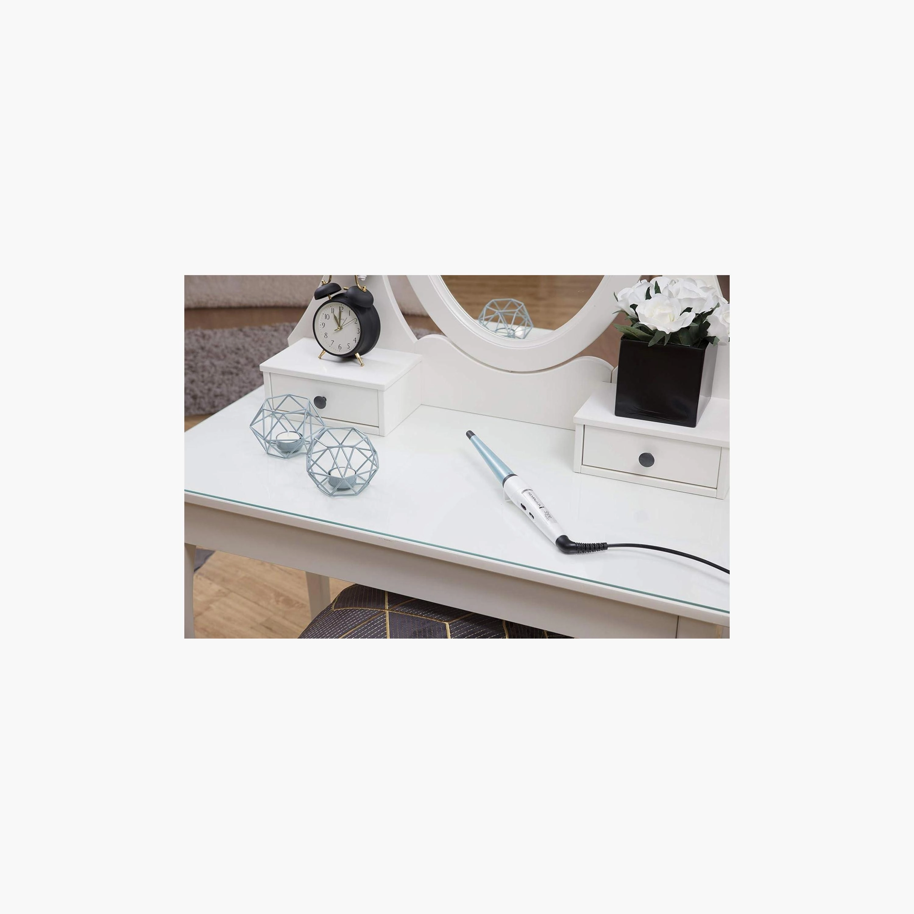 RECI53 Shine Therapy Curling Wand - White