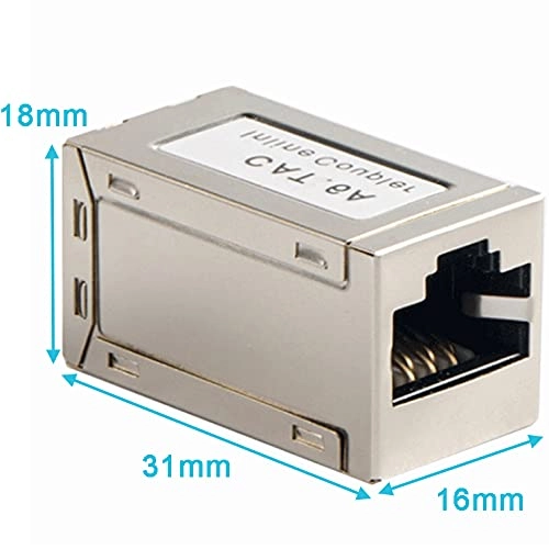 RJ45 Inline Coupler - Shielded CAT6A Female to Female